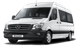 Mercedes Sprinter van used for large group Los Cabos airport shuttle service